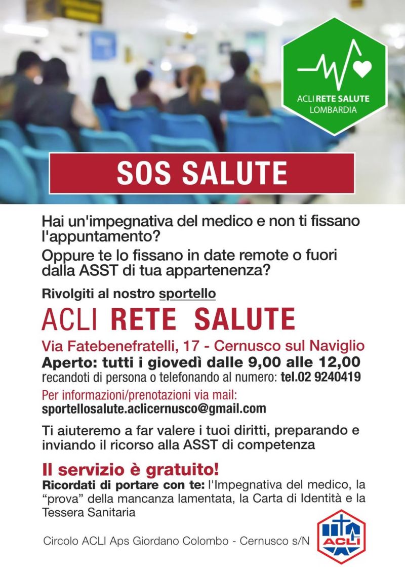 Acli Rete Salute - Cernusco sul Naviglio (MI) - Circolo Acli Cernusco sul Naviglio (MI)
