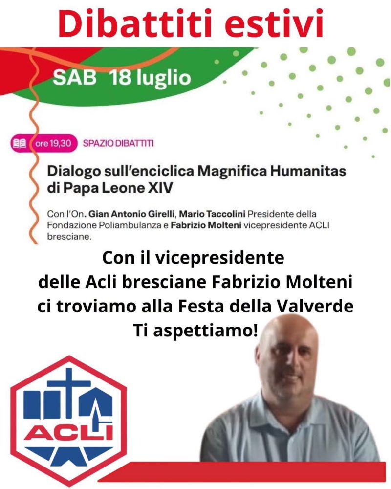 DIALOGO SULL'ENCICLICA "MAGNIFICA HUMANITAS" DI PAPA LEONE XIV - BRESCIA (BS) - ACLI BRESCIANE