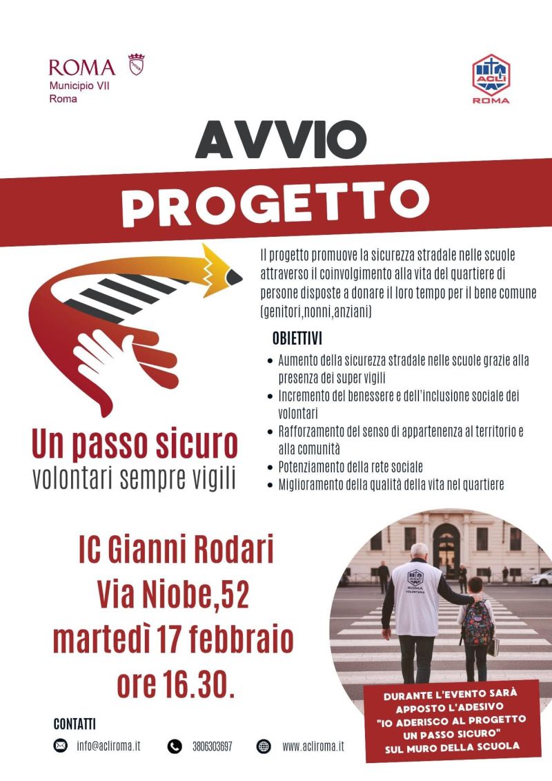 UN PASSO SICURO - VOLONTARI SEMPRE VIGILI - ROMA