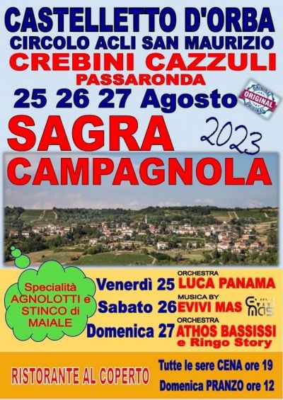 Sagra Campagnola 2023 - Circolo Acli San Maurizio (AL)