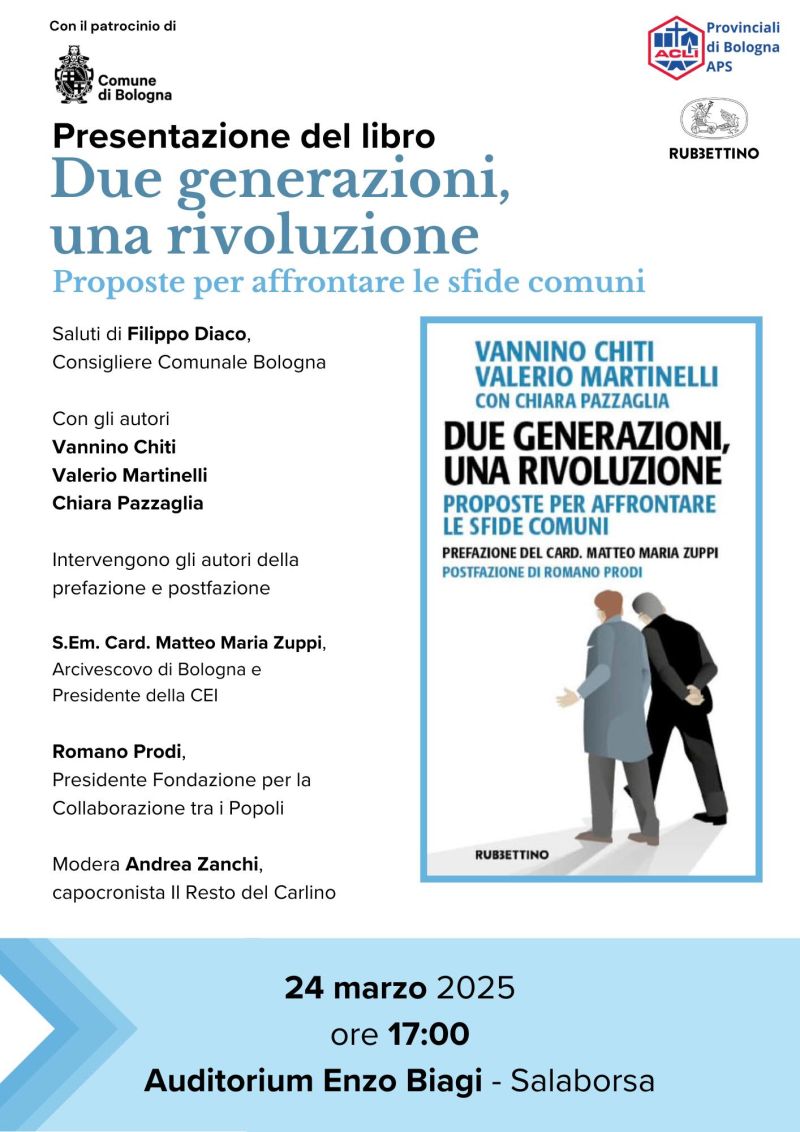 Presentazione del libro "Due generazioni, una rivoluzione" - Acli Bologna (BO)