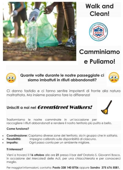 Camminiamo e Puliamo! - CircolO Acli Cassano d&#039;Adda (MI)