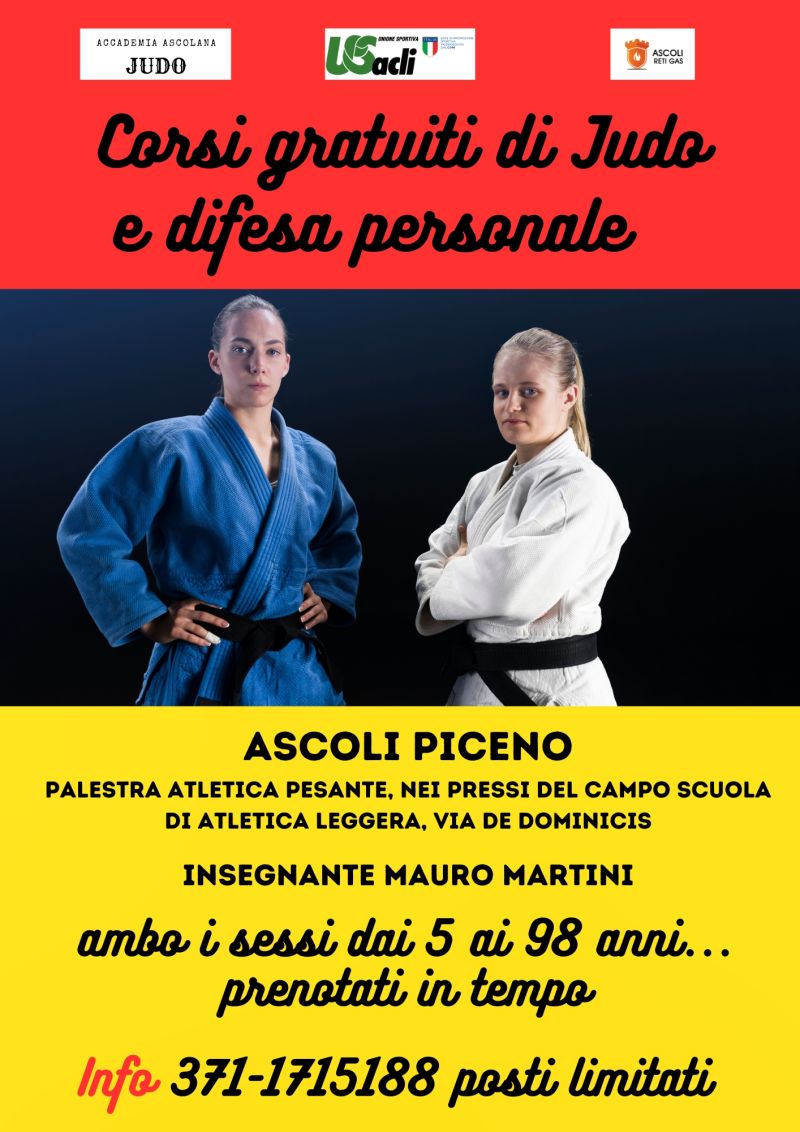 CORSI GRATUITI DI JUDO E DIFESA PERSONALE - ASCOLI PICENO - US ACLI ASCOLI PICENO
