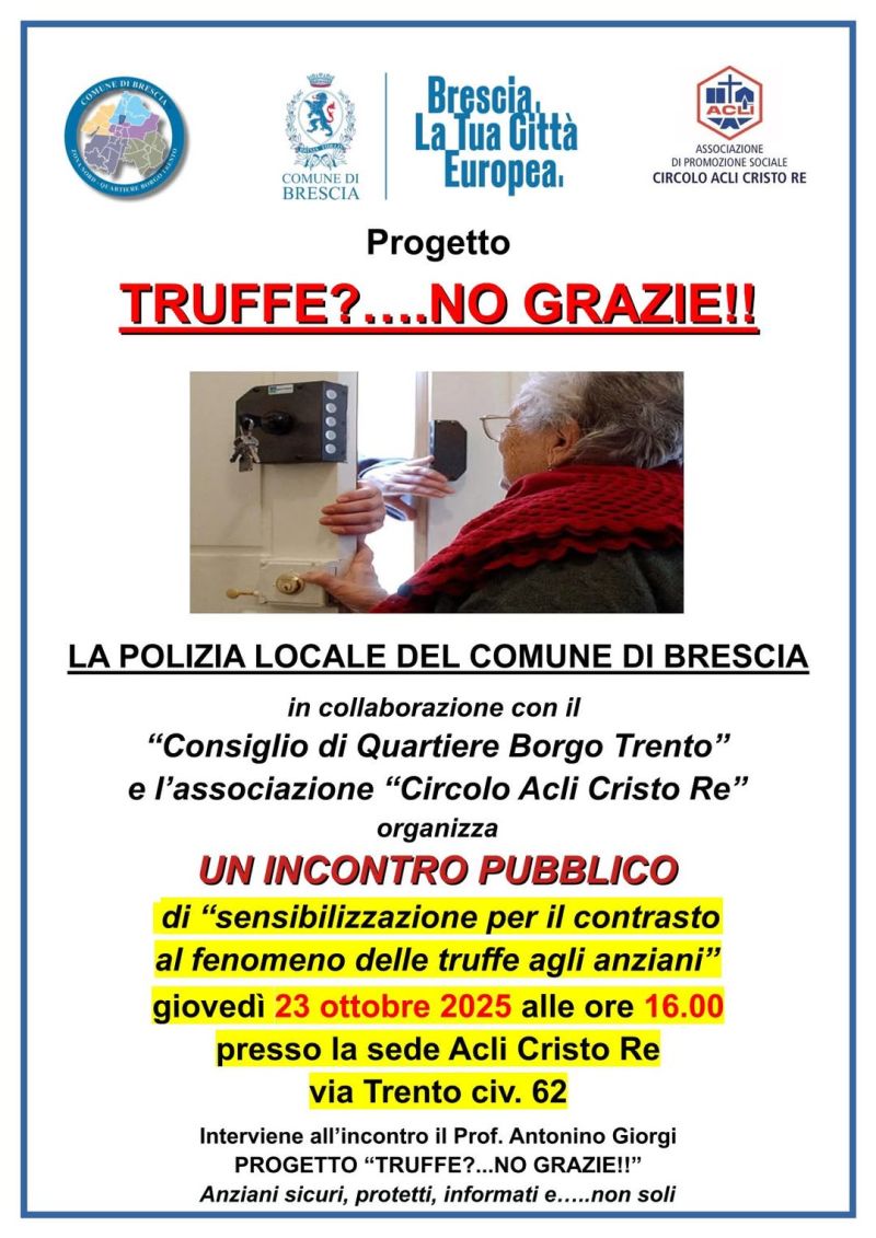 Truffe? ...No grazie!! - Brescia - Circolo Acli Cristo Re (BS)