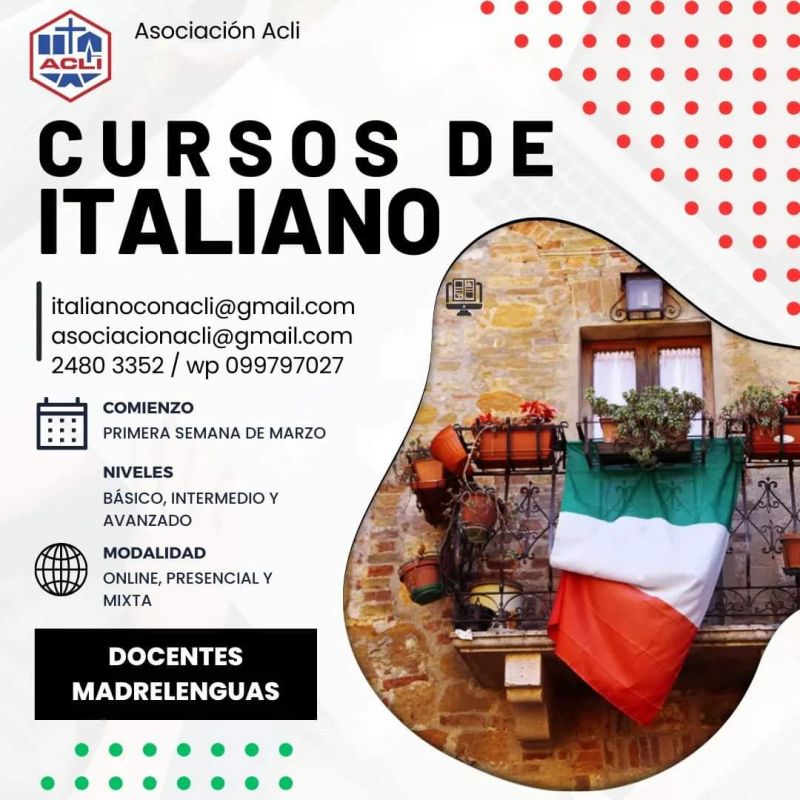 Cursos de italiano - Acli Montevideo (Uruguay)