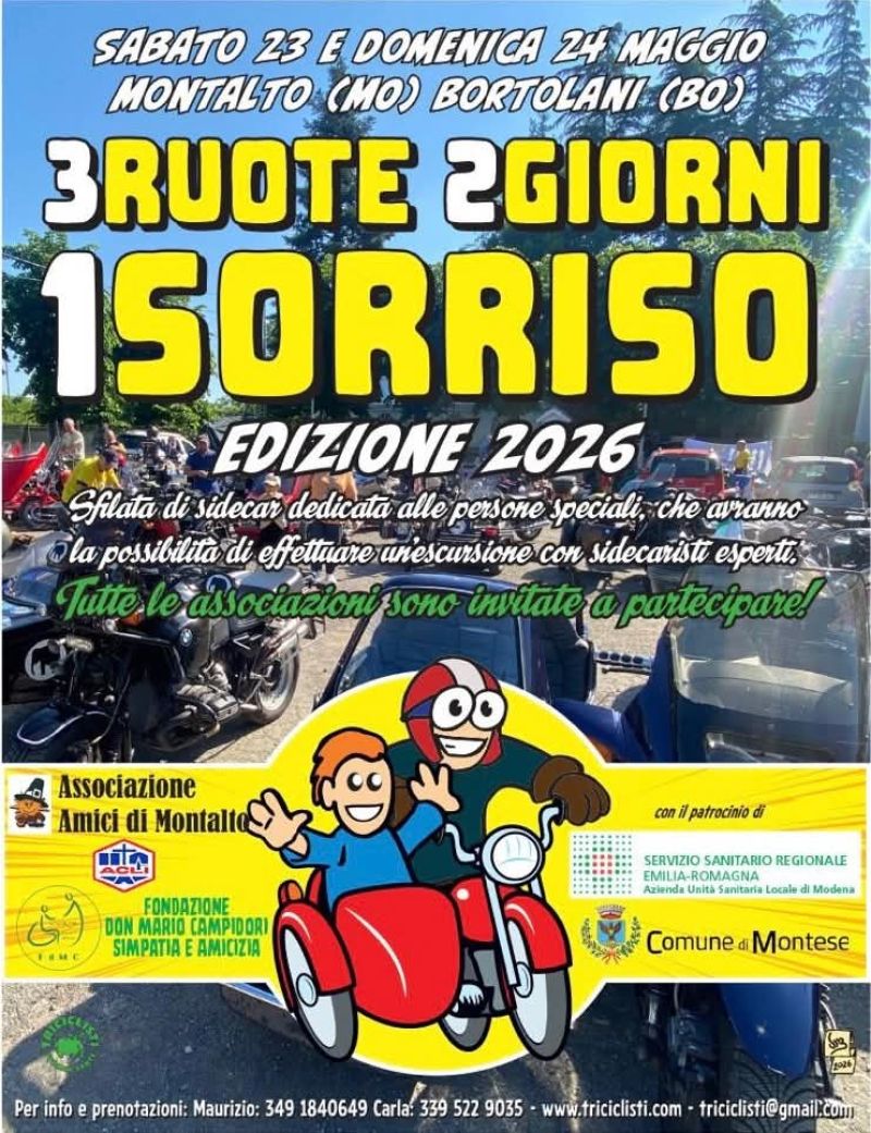 3 RUOTE, 2 GIORNI, 1 SORRISO - MONTALTO (MO)