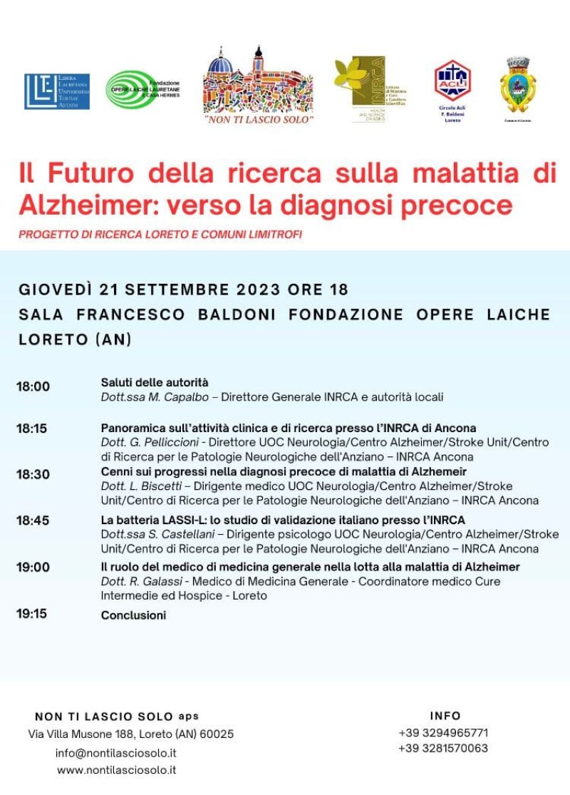 Il Futuro della ricerca sulla malattia di Alzheimer - Circolo Acli Villa Musone (AN)