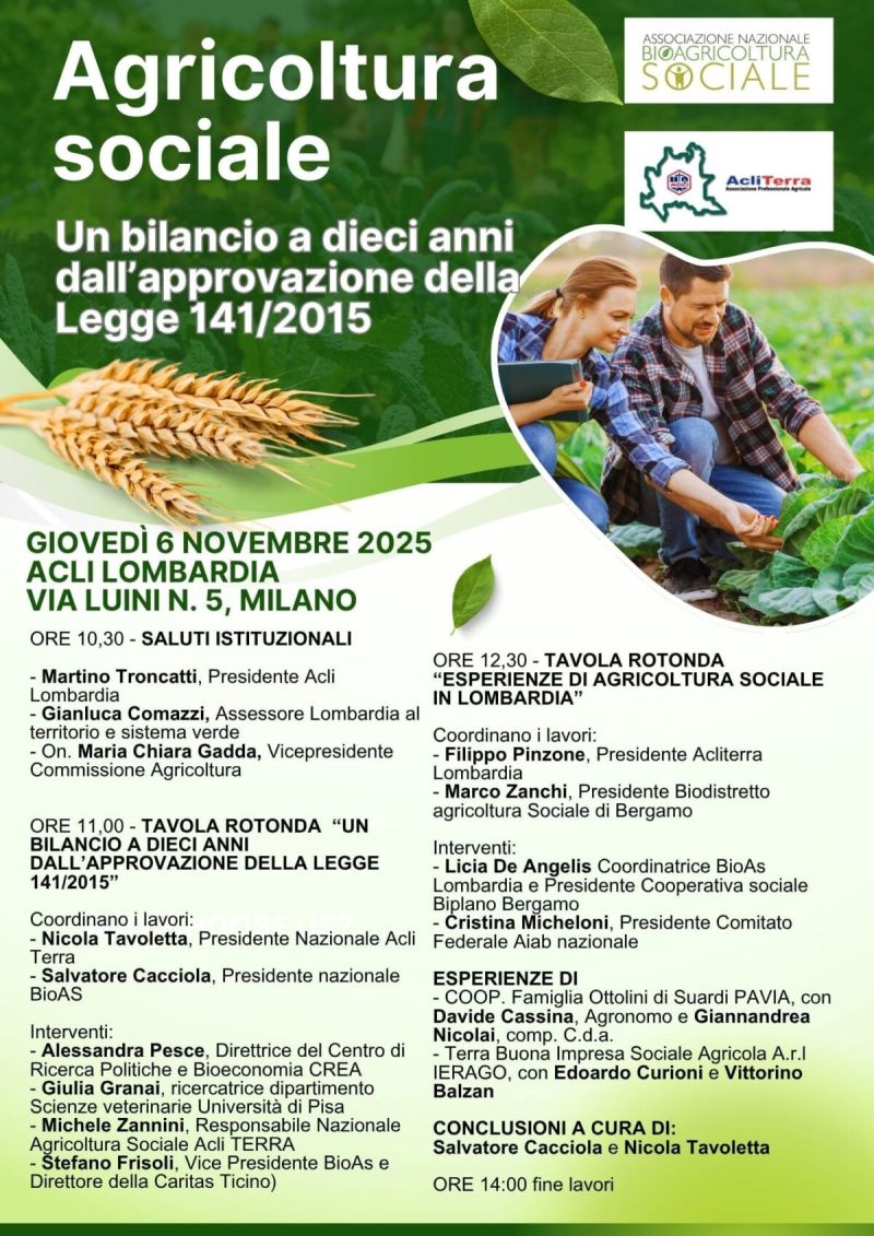 Agricoltura sociale - Milano - Acli Lombardia