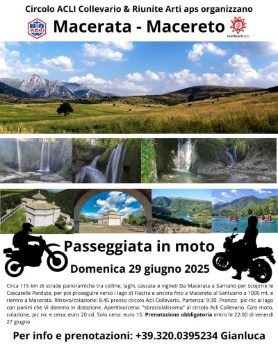 Passeggiata in moto - Macerata - Circolo Acli Collevario (MC)