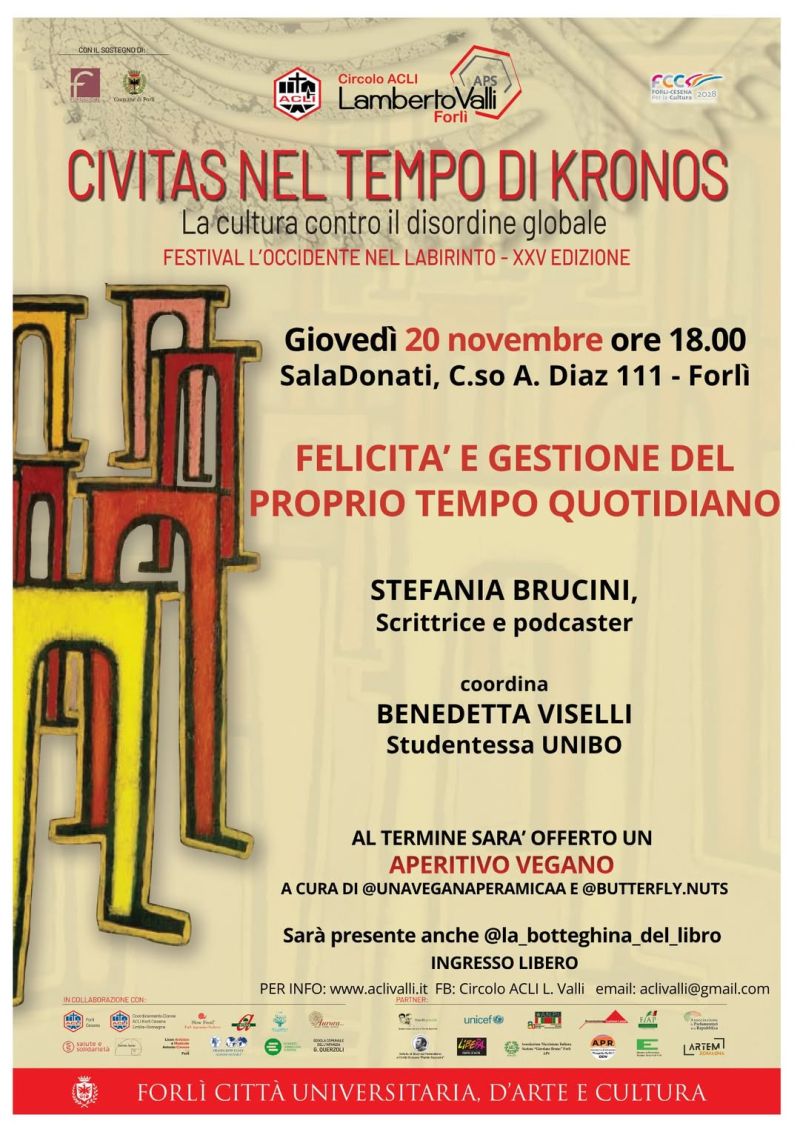 Felicità e gestione del proprio tempo quotidiano - Forlì - Circolo Acli L. Valli (FC)