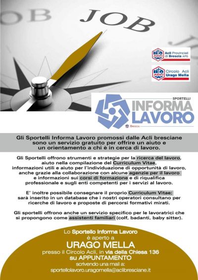 Sportelli &quot;Informa Lavoro&quot; - Acli Brescia e Circolo Acli Urago Mella (BS)
