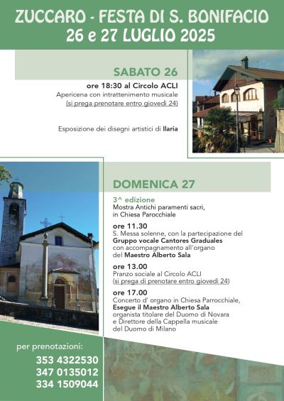 Festa di S. Bonifacio - Zuccaro (VC) - Circolo Acli Gattinara (VC)