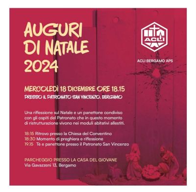 Auguri di Natale 2024 - Acli Bergamo (BG)