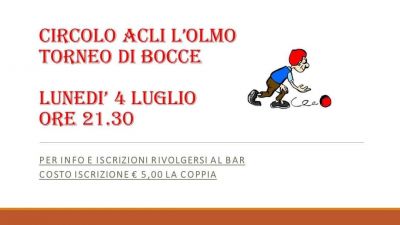 Torneo di bocce - Circolo Acli l&#039;olmo (Tr)