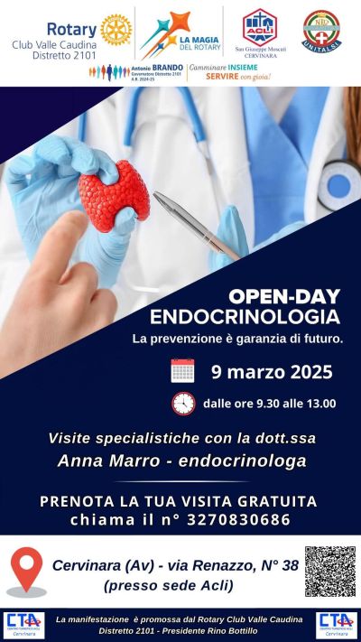 Open day endocrinologia - Circolo Acli San Giuseppe Moscati - Cervinara (AV)