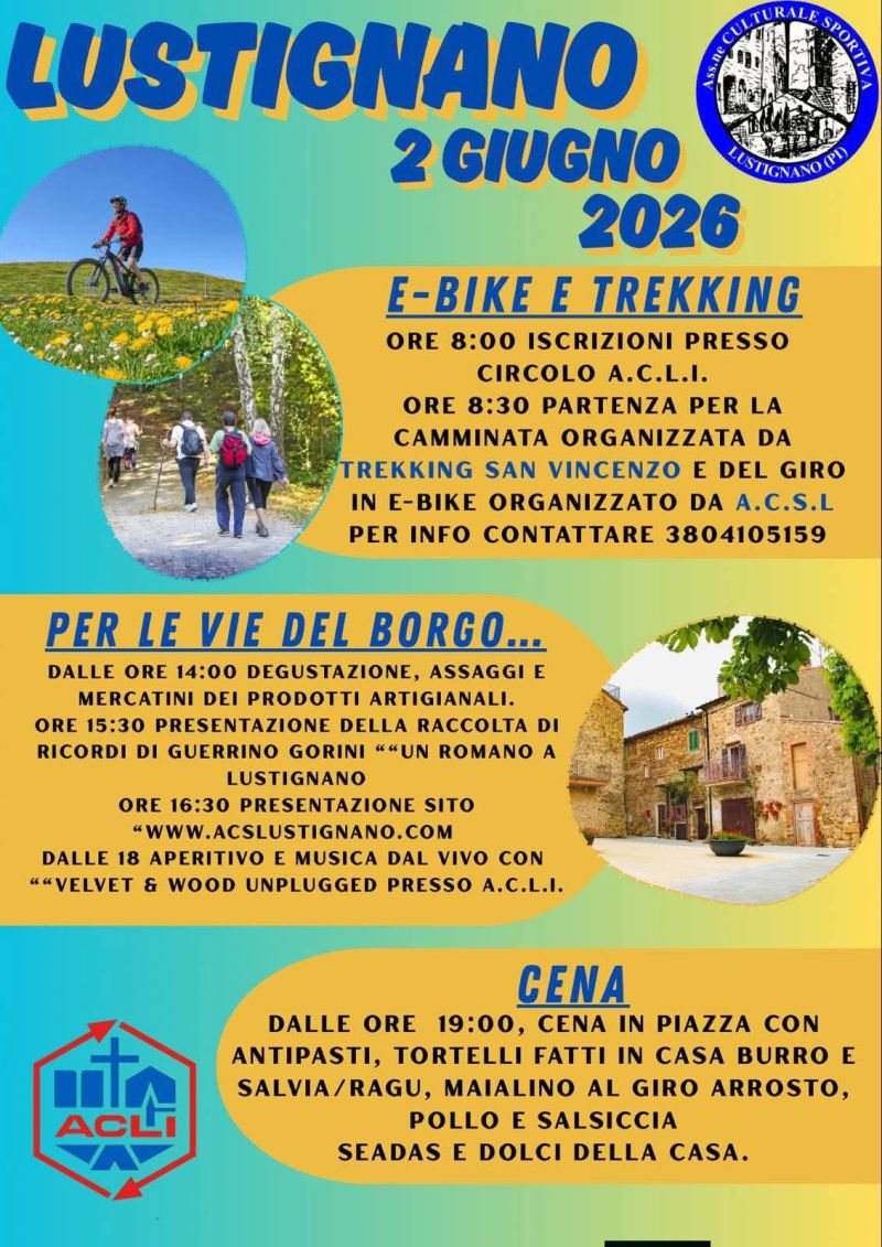 E-BIKE E TREKKING - PER LE VIE DEL BORGO - LUSTIGNANO (PI)