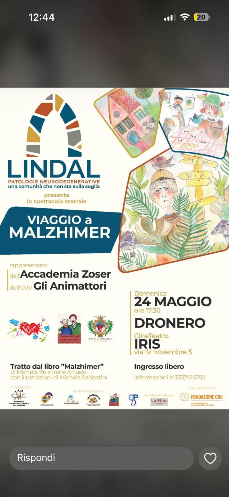 SPETTACOLO TEATRALE - VIAGGIO A MALZHIMER - DRONERO (CN) - CIRCOLO ACLI CAFFÈ AZLHEIMER DI DRONERO (CN)