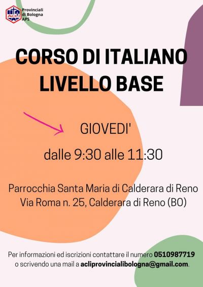 Corso di italiano: Livello Base - Acli Bologna (BO)