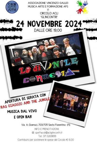 Musica dal vivo e open bar - Circolo Acli Gl'Incontri (FI)