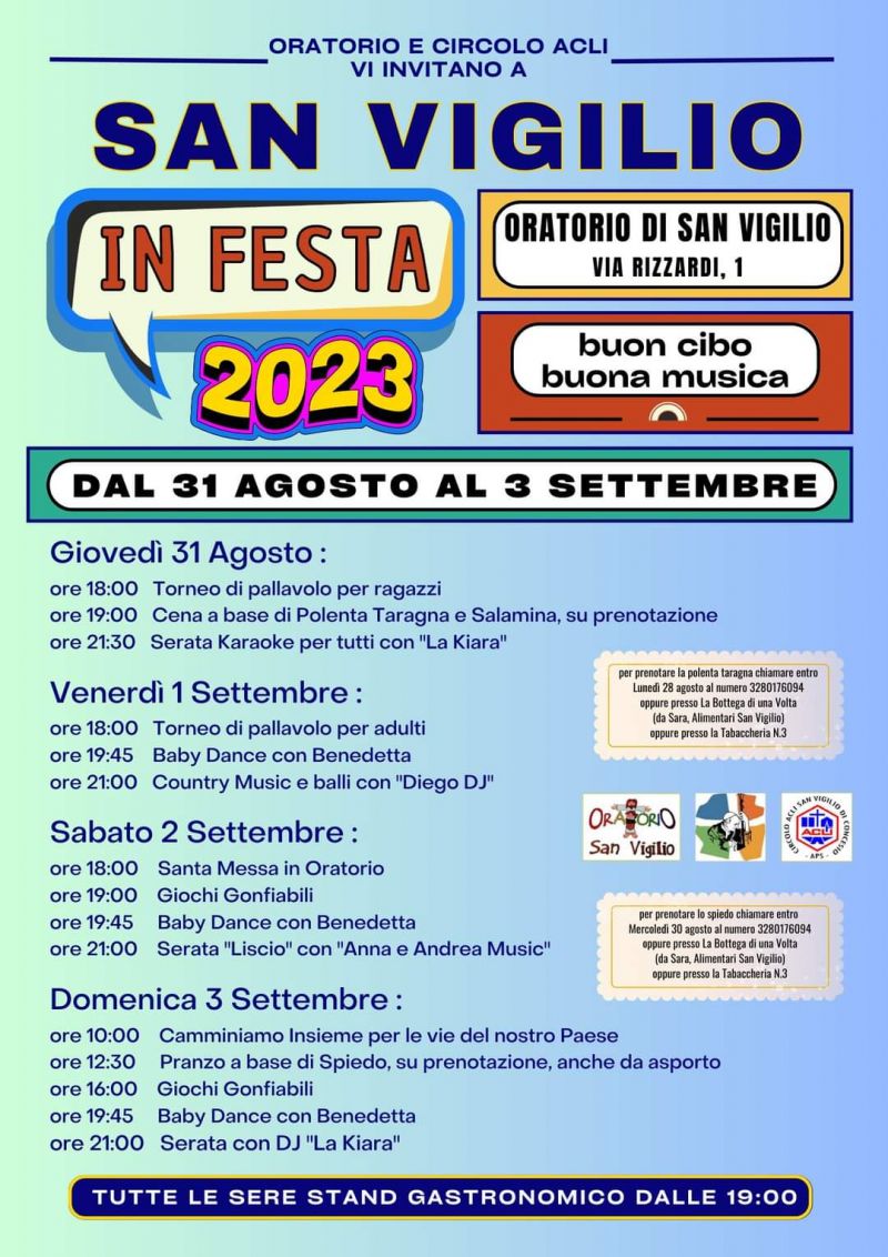 San Vigilio in festa - Circolo Acli San Vigilio (BS)