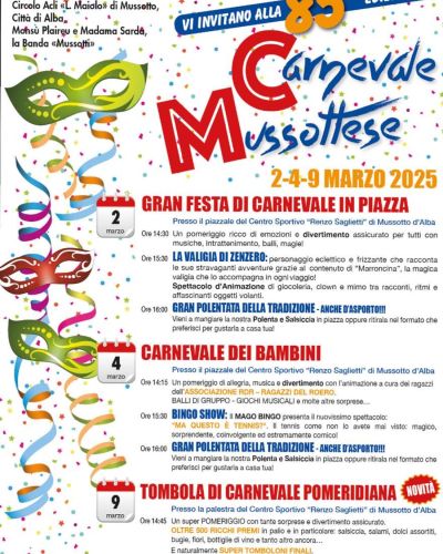 Carnevale Mussottese - Circolo Acli Mussoto D'Alba (CN)