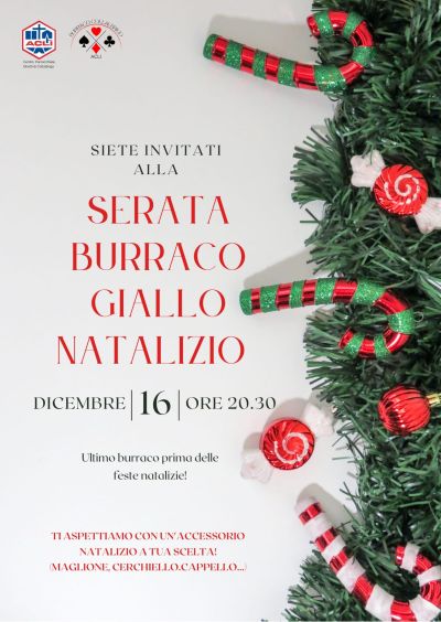 Serata Burraco Giallo Natalizio - Collalbrigo, Conegliano (TV) - Circolo Acli Collalbrigo (TV)