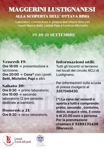 Maggerini Lustignanesi: Alla Scoperta dell'Ottava Rima - Lustignano (PI)