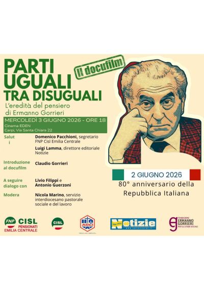 PARTI UGUALI TRA DISUGUALI L'EREDITA' DEL PENSIERO DI ERMANNO GORRIERI - DOCUFILM - CARPI (MO) - CIRCOLO ACLI CARPI (MO)