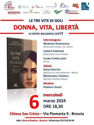 Donna, Vita, Libertà: Le tre vite di Goli - Coordinamento Donne Acli Brescia (BS)