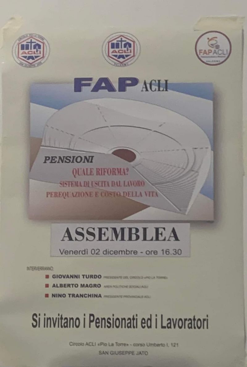 Assemblea - FAP Acli e Circolo Acli 
