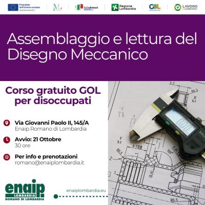 Assemblaggio e lettura del disegno meccanico - Romano di Lombardia (BG) - Enaip Romano di Lombardia (BG)