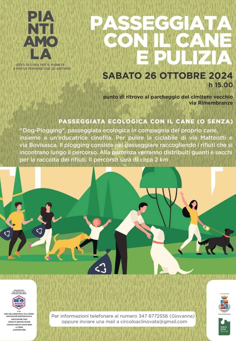 Passeggiata con il cane e pulizia - Circolo Acli Novate Milanese (MI)