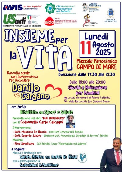 Insieme per la vita - San Pietro Vernotico (BR) - Circolo Acli San Pietro Vernotico (BR)