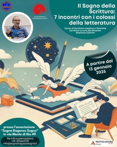 Il Sogno della Scrittura: 7 incontri con i colossi della letteratura - Circolo Acli Sogna Ragazzo Sogna (NA)