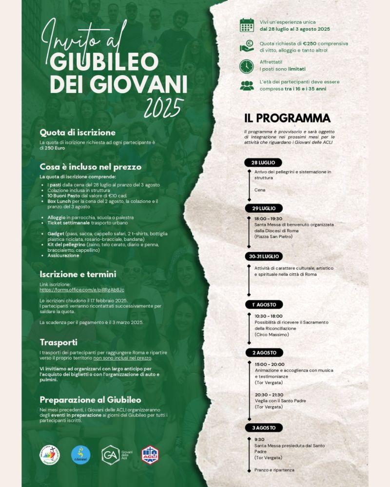 Giubileo dei Giovani 2025 - Roma - Giovani delle Acli