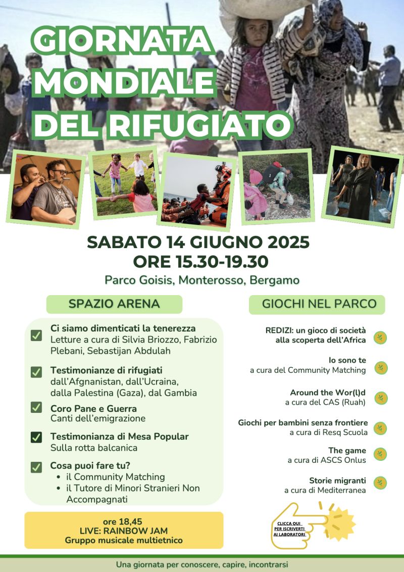 Giornata Mondiale del Rifugiato - Bergamo - Acli Bergamo (BG)