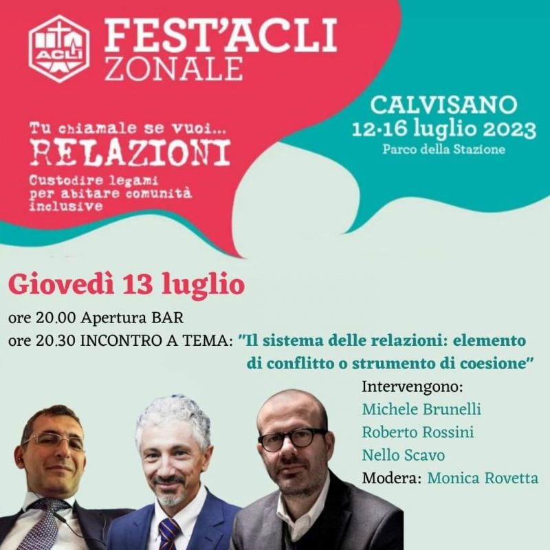 Il sistema delle relazioni: Elemento di conflitto o strumento di coesione - Circolo Acli Calvisano (BS)