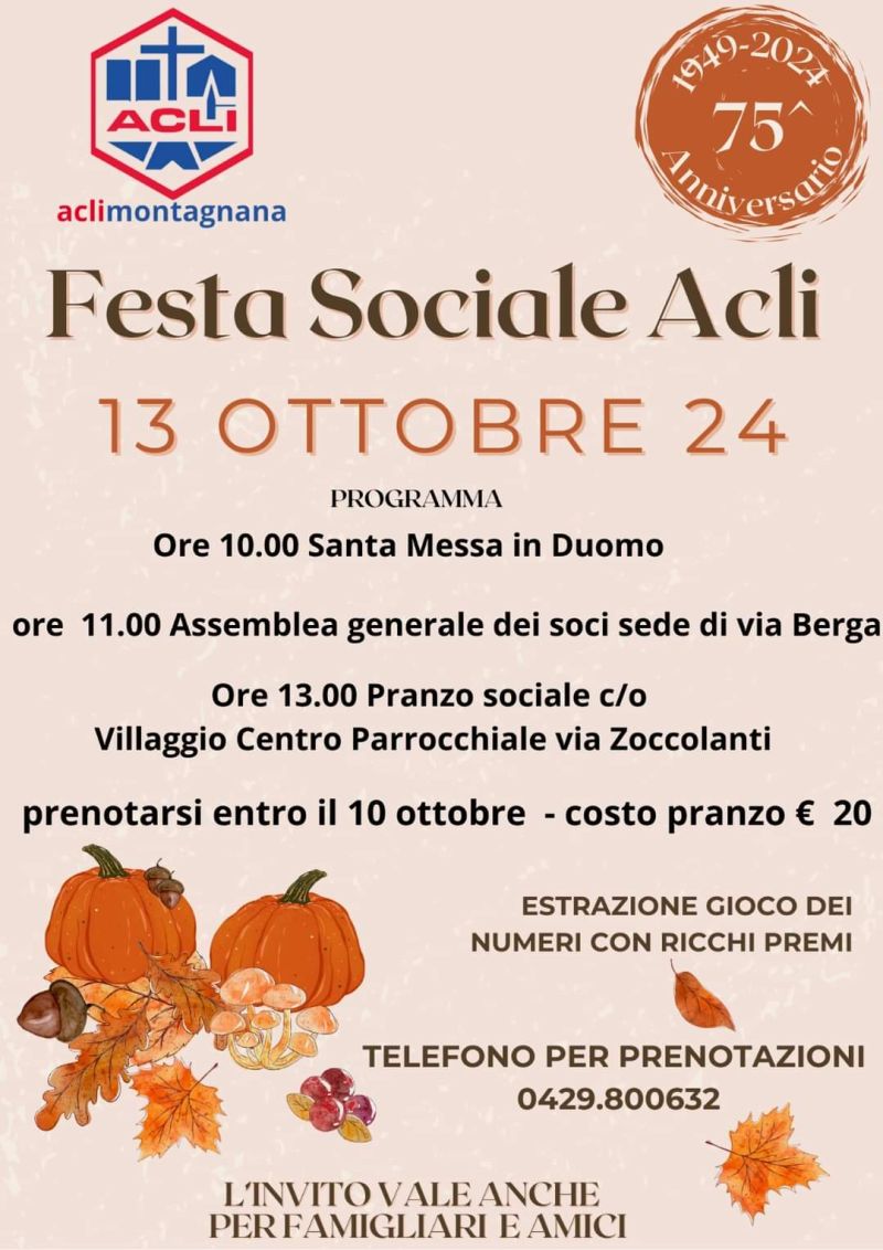 Festa Sociale Acli - Circolo Acli Montagnana (PD)