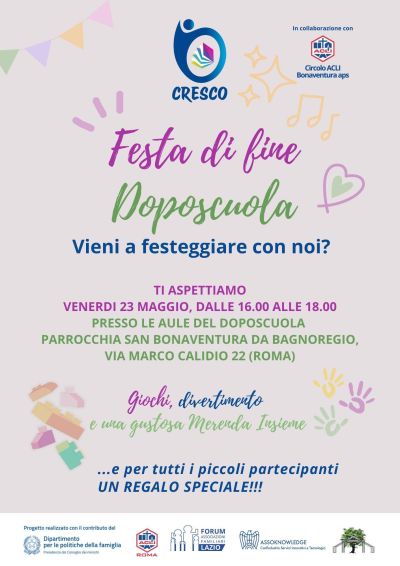 Festa di fine doposcuola - Circolo Acli Bonaventura (RM)