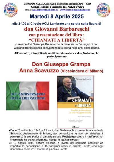 Presentazione del libro "Chiamati a libertà" - Circolo Acli Lambrate (MI)