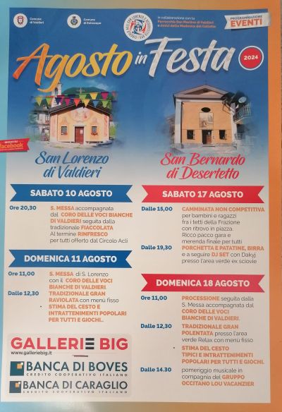 Agosto in Festa - Circolo Acli San Lorenzo e Desertetto (CN)