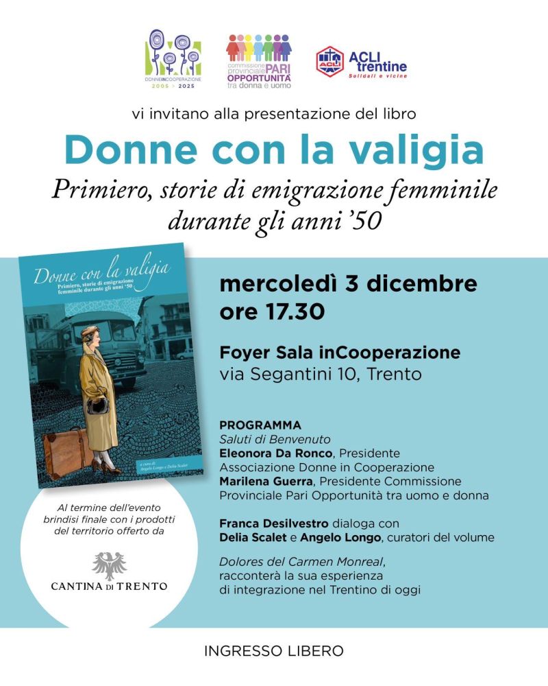 Presentazione del libro "Donne con la valigia" - Trento - Acli Trentine (TN)